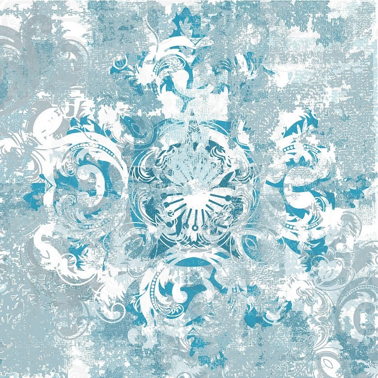 Distressed Azure Damask ( ORI 108 )