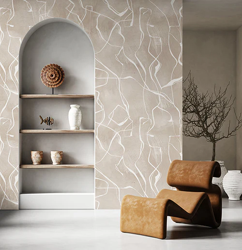 Earthen Scribble(Beige) ( ZHA 179 ) - Image 2